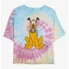 Best deal 🎁 Disney Pluto Classic Pluto Tie Dye Crop Girls T-Shirt 😀