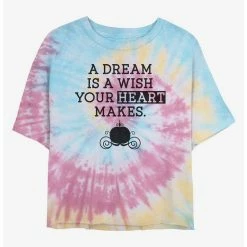 Top 10 ✔️ Disney Cinderella Dream Wish Tie Dye Crop 😉 Girls T-Shirt 😍