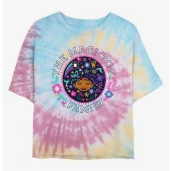 Best deal ⭐ Disney Encanto Magic of Family Tie Dye Crop 🎁 Girls T-Shirt ✔️