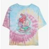 Hot Sale 🛒 Disney The Little Mermaid Shining Voice Tie Dye Crop Girls T-Shirt 🔥
