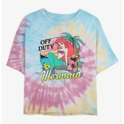 Wholesale ⭐ Disney The Little Mermaid Vacay Mermaid Tie Dye Crop ⌛ Girls T-Shirt ⭐