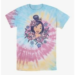 Hot Sale ✔️ Disney Mulan Floral Mulan Tie Dye T-Shirt ⌛
