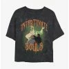 Deals ❤️ Disney The Little Mermaid Ursula Unfortunate Souls Mineral Wash Crop Girls T-Shirt 😍