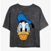 Best Sale ⭐ Disney Donald Duck Big Face Donald Mineral Wash Crop 👏 Girls T-Shirt ⭐