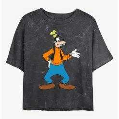 Outlet ⭐ Disney Goofy Traditional Goofy Mineral Wash Crop 😀 Girls T-Shirt ⭐