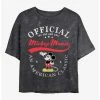 Deals 🎁 Disney Mickey Mouse An American Classic Mineral Wash Crop Girls T-Shirt 👏