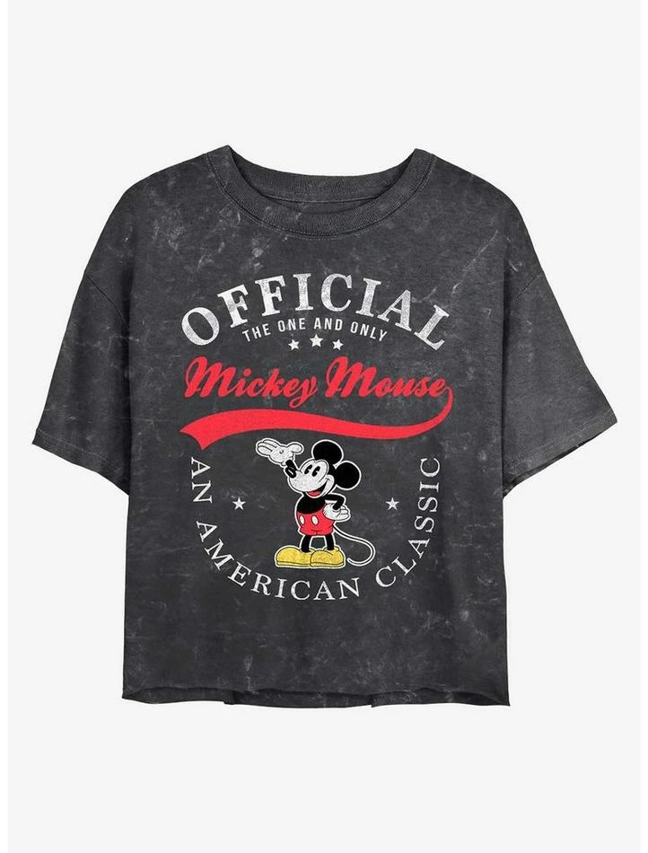 Deals 🎁 Disney Mickey Mouse An American Classic Mineral Wash Crop Girls T-Shirt 👏 1 Deals 🎁 Disney Mickey Mouse An American Classic Mineral Wash Crop Girls T-Shirt 👏