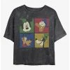 Budget 😀 Disney Mickey Mouse Block Party Mineral Wash Crop Girls T-Shirt 💯