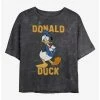 Brand new 🎉 Disney Mickey Mouse Donald Duck Mineral Wash Crop Girls T-Shirt 🌟