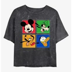 Cheap 🎉 Disney Mickey Mouse Mickey and Friends Mineral Wash Crop Girls T-Shirt 🥰
