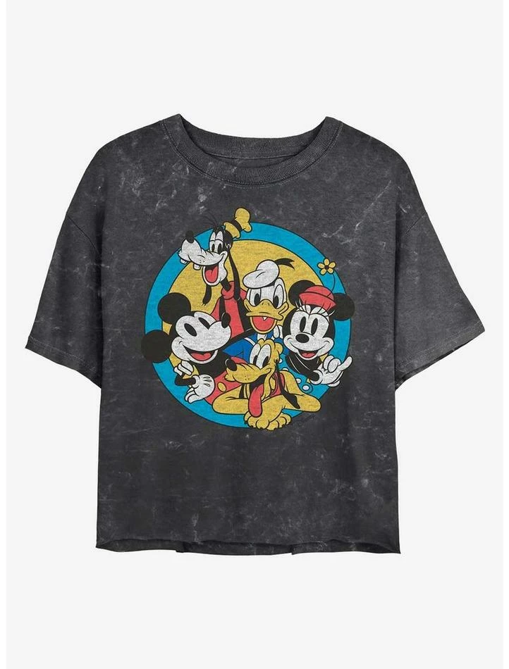 Hot Sale 🔔 Disney Mickey Mouse Original Buddies Mineral Wash Crop Girls T-Shirt 🌟 1 Hot Sale 🔔 Disney Mickey Mouse Original Buddies Mineral Wash Crop Girls T-Shirt 🌟