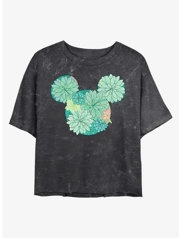 Budget β€οΈ Disney Mickey Mouse Succulents Mineral Wash Crop Girls T-Shirt π 1 Budget β€οΈ Disney Mickey Mouse Succulents Mineral Wash Crop Girls T-Shirt π