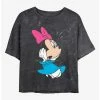 Promo 🥰 Disney Minnie Mouse Minnie Shock Mineral Wash Crop Girls T-Shirt 🔔
