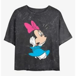 Promo 🥰 Disney Minnie Mouse Minnie Shock Mineral Wash Crop Girls T-Shirt 🔔