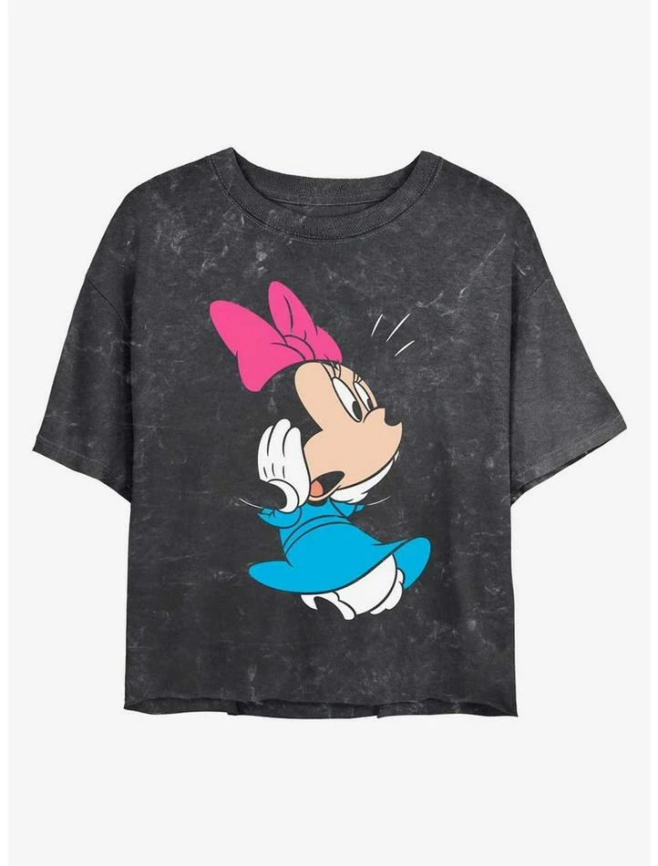 Promo 🥰 Disney Minnie Mouse Minnie Shock Mineral Wash Crop Girls T-Shirt 🔔 1 Promo 🥰 Disney Minnie Mouse Minnie Shock Mineral Wash Crop Girls T-Shirt 🔔