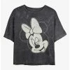 Deals 🌟 Disney Minnie Mouse Minnie Wink Mineral Wash Crop Girls T-Shirt 🎁