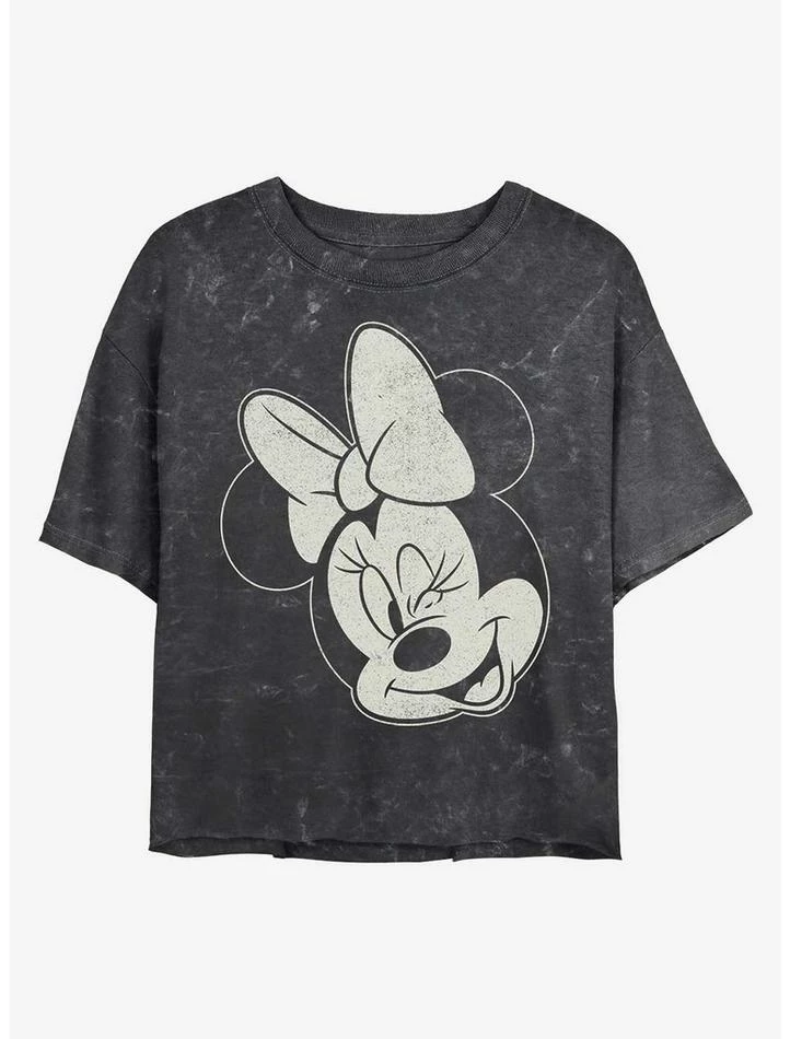 Deals 🌟 Disney Minnie Mouse Minnie Wink Mineral Wash Crop Girls T-Shirt 🎁 1 Deals 🌟 Disney Minnie Mouse Minnie Wink Mineral Wash Crop Girls T-Shirt 🎁