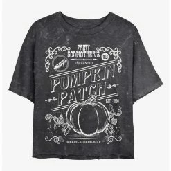 Best deal 🎉 Disney Cinderella Fairy Godmother's Pumpkin Patch Mineral Wash Crop Girls T-Shirt 🧨