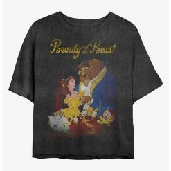 Cheap ✔️ Disney Princesses Classic Beauty Mineral Wash Crop 🔥 Girls T-Shirt 😍