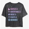 Top 10 💯 Disney Princesses Just Disney Things Mineral Wash Crop Girls T-Shirt ⌛