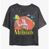 Best deal 🤩 Disney Princesses The Little Mermaid Title Mineral Wash Crop Girls T-Shirt 😉
