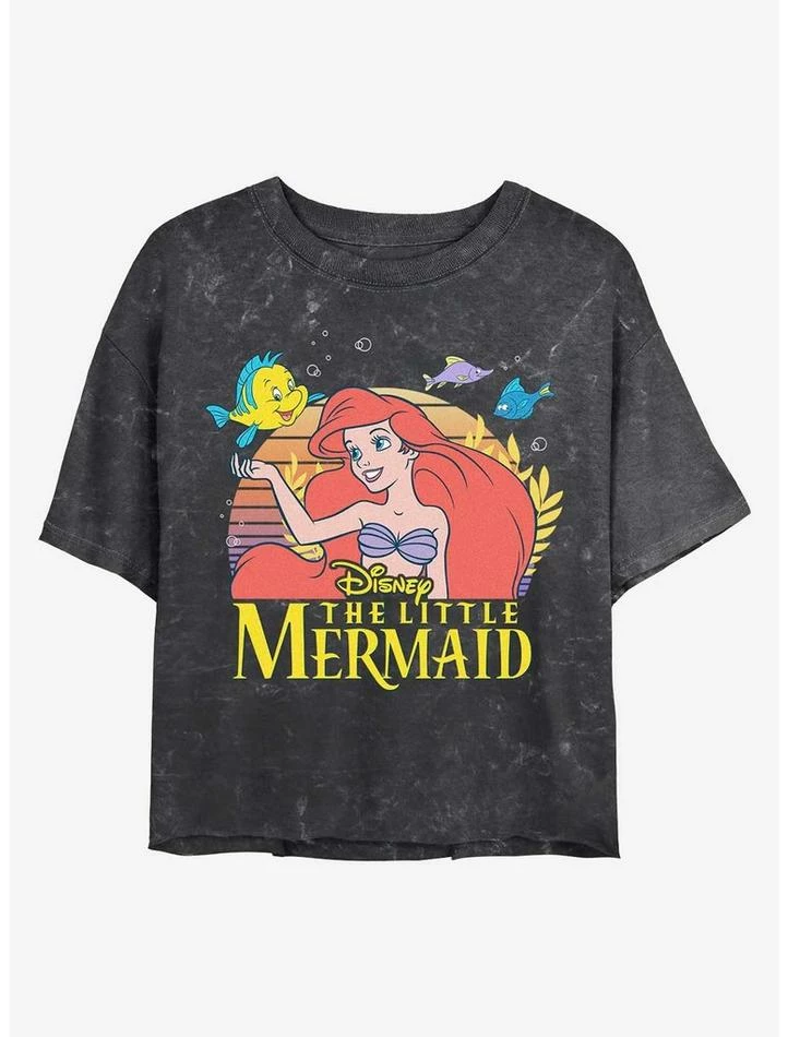 Best deal π€© Disney Princesses The Little Mermaid Title Mineral Wash Crop Girls T-Shirt π 1 Best deal π€© Disney Princesses The Little Mermaid Title Mineral Wash Crop Girls T-Shirt π