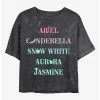 Buy 🔥 Disney Princesses Princess Icons Mineral Wash Crop Girls T-Shirt ⭐