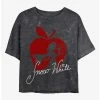 Budget ✨ Disney Princesses Snow White Silhouette Mineral Wash Crop 💯 Girls T-Shirt ⌛