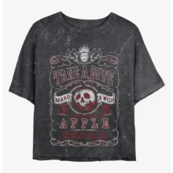Cheap 🧨  Disney Princesses Take A Bite Mineral Wash Crop  Girls T-Shirt 😀