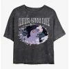 Buy 😉 Disney Princesses Ursula Haters Mineral Wash Crop 🧨 Girls T-Shirt ❤️