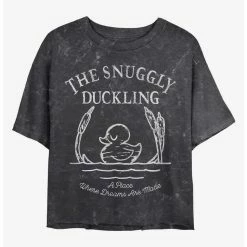 Best deal 💯 Disney Tangled The Snuggly Duckling Mineral Wash Crop Girls T-Shirt 😀