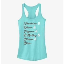 New 😉 Disney Channel Cheshire, Oliver, Figaro, O'Malley, Dinah, Binx Girls Tank 🛒
