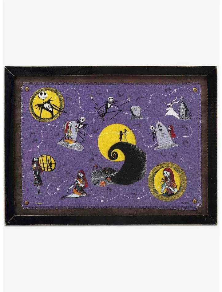 Cheap π Disney The Nightmare Before β Christmas Halloween Town Map Framed Canvas Wall Decor π 1 Cheap π Disney The Nightmare Before β Christmas Halloween Town Map Framed Canvas Wall Decor π