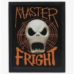 New 💯 Disney The Nightmare Before 🧨 Christmas The Master of Fright Framed Printed Glass Wall Decor ⌛