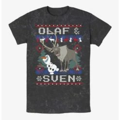 Cheap ✨ Disney Frozen Olaf and Sven Mineral Wash T-Shirt 🔥