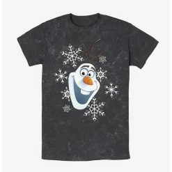 Wholesale ❤️ Disney Frozen Olaf Snowflakes Mineral Wash T-Shirt 🌟