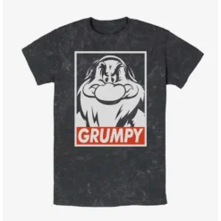 Discount ⌛  Disney Snow White and the Seven Dwarfs Grumps Mineral Wash T-Shirt 😀
