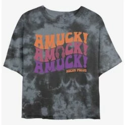 Top 10 ⌛ Disney Hocus Pocus Amuck, Amuck, Amuck! Tie-Dye Girls Crop T-Shirt ❤️
