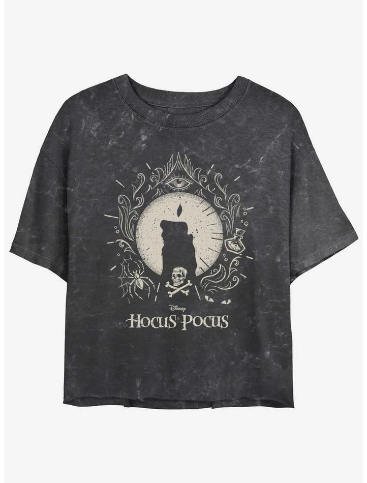 Flash Sale ✨ Disney Hocus Pocus Black Flame Mineral Wash Girls Crop T-Shirt ⭐ 1 Flash Sale ✨ Disney Hocus Pocus Black Flame Mineral Wash Girls Crop T-Shirt ⭐