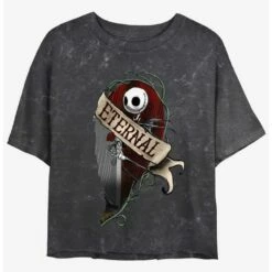 Brand new 🧨 Disney The Nightmare Before Christmas Jack Eternally Mineral Wash 💯 Girls Crop T-Shirt ✨