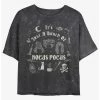 Best Sale 🧨 Disney Hocus Pocus Sanderson Sisters A Bunch of Hocus Pocus Mineral Wash Girls Crop T-Shirt ⭐