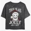 Best reviews of 😉 Disney The Nightmare Before Christmas Jolly Santa Jack Mineral Wash Girls Crop T-Shirt ❤️