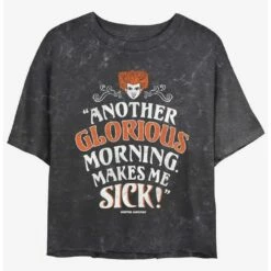 Deals 🎁 Disney Hocus Pocus Winnie Another Glorious Morning Mineral Wash 🥰 Girls Crop T-Shirt ❤️