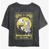 Flash Sale 👍 Disney The Nightmare Before Christmas The Lovers Tarot Card Mineral Wash Girls Crop T-Shirt 🤩
