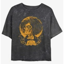Discount 🎉 Disney Hocus Pocus RIP Billy Mineral Wash Girls Crop T-Shirt 🎁