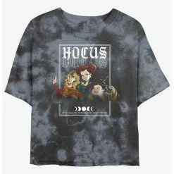 Cheap ❤️ Disney Hocus Pocus The Sanderson Sisters Tie-Dye Girls Crop T-Shirt ✔️