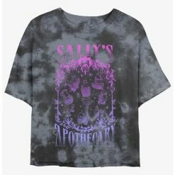 Hot Sale ❤️ Disney The Nightmare Before 🔥 Christmas Sally's Apothecary Tie-Dye Girls Crop T-Shirt 🎁