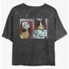 Cheapest 😍 Disney The Nightmare Before Christmas Sally Comic Mineral Wash Girls Crop T-Shirt ⌛