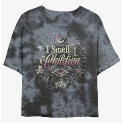 Hot Sale 🎉 Disney Hocus Pocus I Smell Children Tie-Dye 👍 Girls Crop T-Shirt ❤️