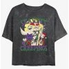 Hot Sale 👍 Disney The Nightmare Before Christmas Season's Creepings Mineral Wash Girls Crop T-Shirt 🎁